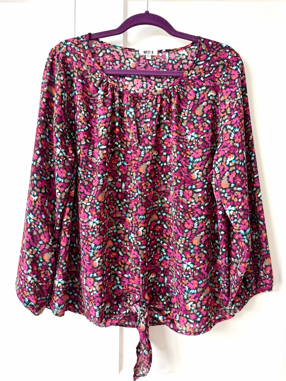 West K Casiya tie front blouse